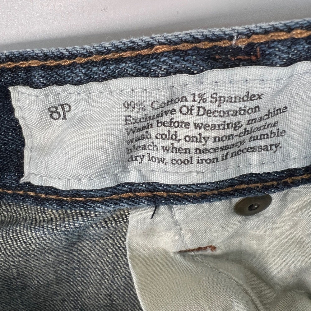 Loft Curvy Bootcut Jeans Womens 8P‎ Blue Medium Wash Denim Petite Stretch Pants - Picture 6 of 8